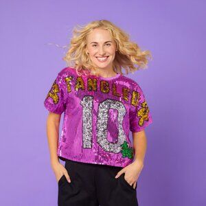 Disney Her Universe Rapunzel Tangled 15th Anniversary Sequin Jersey Size Large